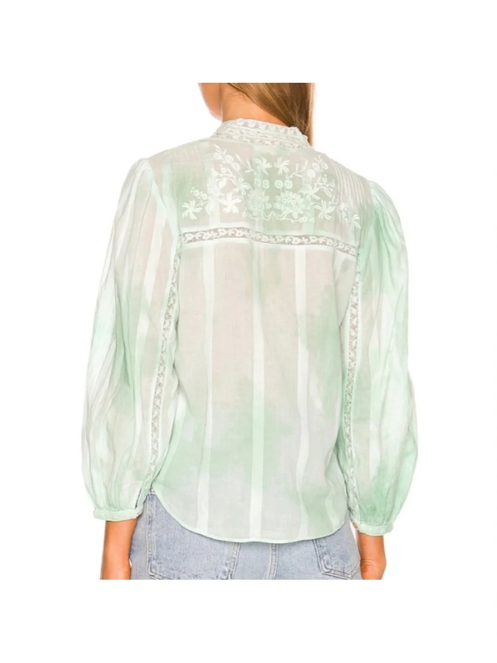 Loveshackfancy Ronda Blouse, Size Small, EUC - Picture 3 of 6
